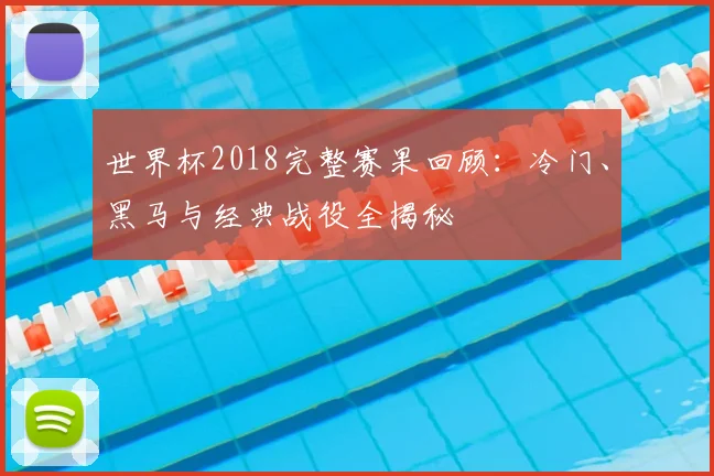 世界杯2018完整赛果回顾：冷门、黑马与经典战役全揭秘